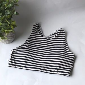 Athleta Striped Swim/Bikini Top